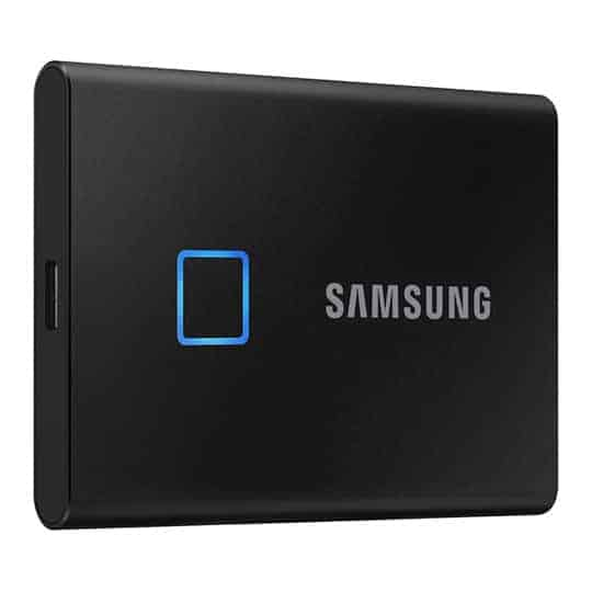 SAMSUNG T7 Touch Black 1TB Portable SSD with Fingerprint ID